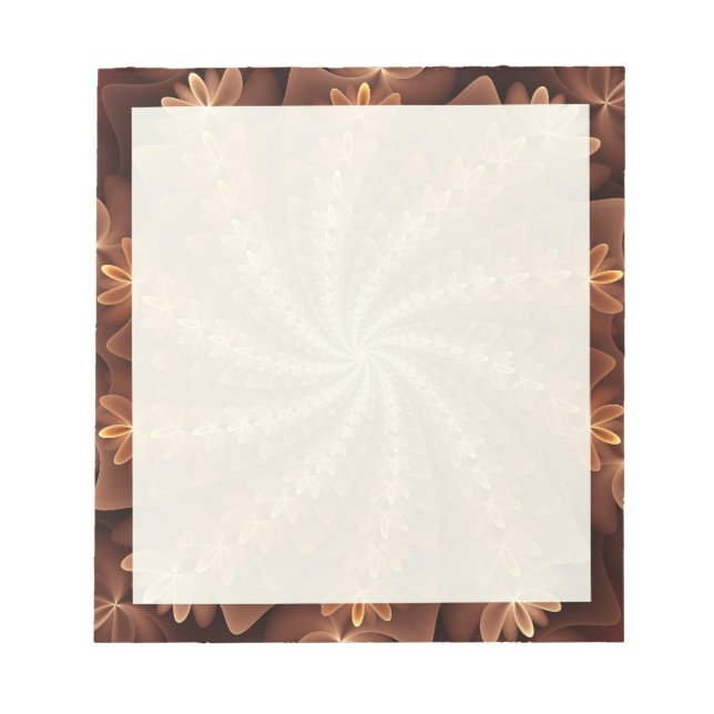 Bloc-note Couleurs chaudes, Abstrait moderne Motif d'art fra (Devant)