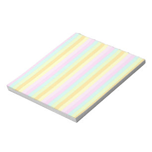 Bloc-note Couleurs douces Pastels Décor à rayures verticales