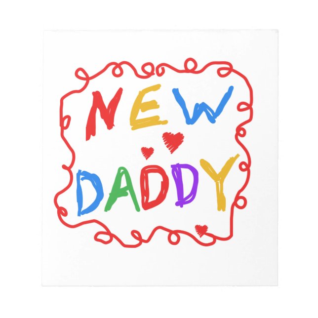 Bloc-note Couleurs primaires Nouveaux cadeaux papa (Devant)