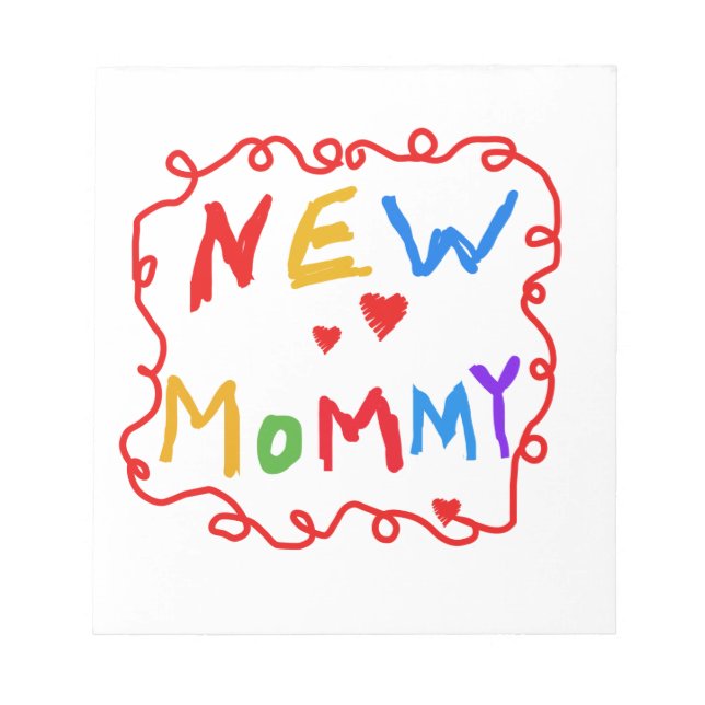 Bloc-note Couleurs primaires Texte Nouveaux cadeaux maman (Devant)