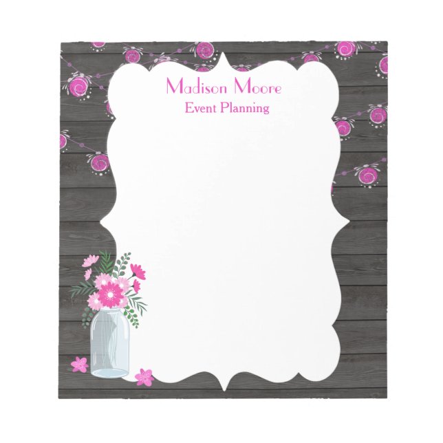 Bloc-note Country Chic Light Strings Planificateur d'événeme (Devant)