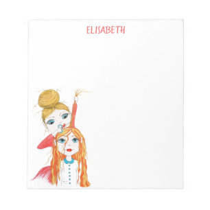 Bloc-note Coupe de cheveux mignonne Illustration Whimsical P