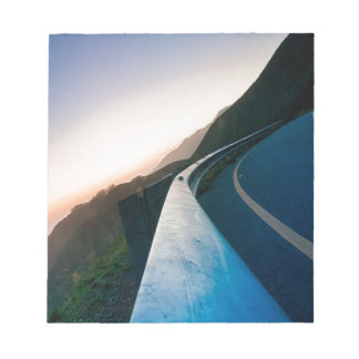 Bloc-note Courbe sur la route