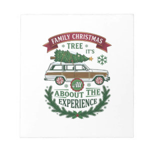 Bloc-note Couronne de pin de la voiture familiale de Noël
