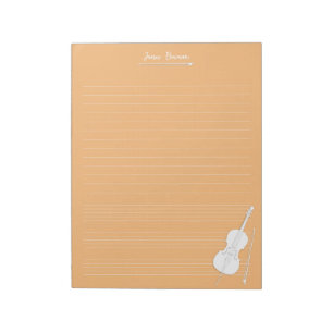 Bloc-note Cours de musique personnalisé au violoncelle et ar