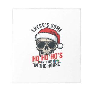 Bloc-note Crâne de Noël Ho Ho Ho Humour Design