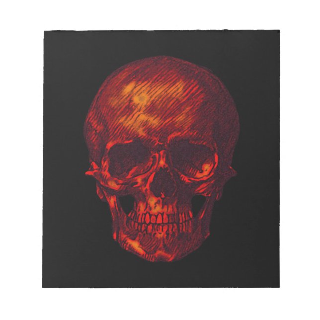 Bloc-note Crâne rouge (Devant)