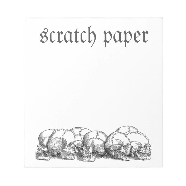 Bloc-note Crânes vintages (Devant)