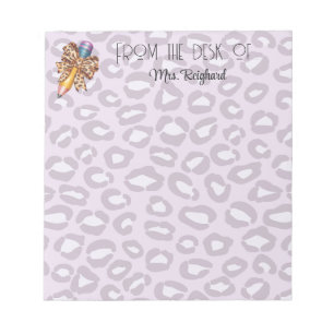 Bloc-note Crayon coquette poster de animal enseignant person
