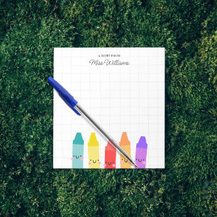 Bloc-note Crayon de couleur mignon personnalisé pour remerci