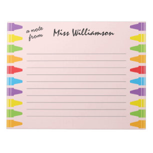 Bloc-note Crayons Personnalisés Cadeaux de Reconnaissance de