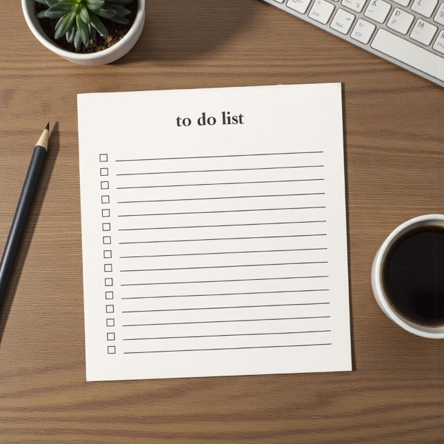 Bloc-note Cream Beige To Do List Minimalist Teacher Simple (Cream Beige To Do List Minimalist Teacher Simple Notepad)