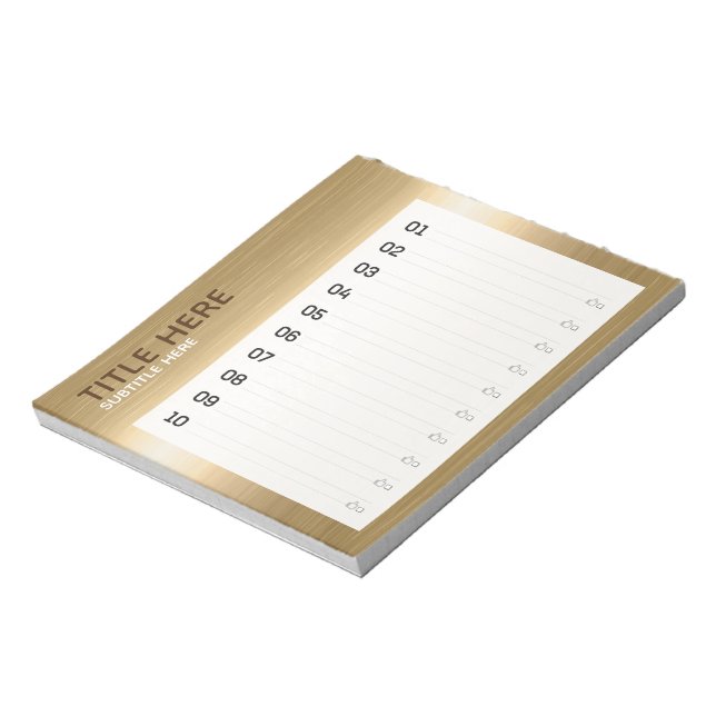 Bloc-note CREATE-YOUR-OWN Custom uploader votre or design (Tourné)