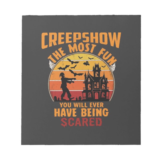 Bloc-note Creepshow Halloween Zombie Maison Hantée Coucher d (Devant)