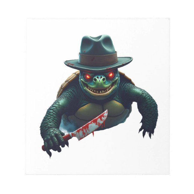 Bloc-note Creepy Scary Halloween Turtle T-Shirt (Devant)