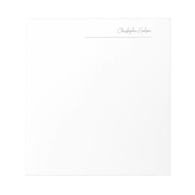 Bloc-note Créer Personnaliser Simple Plain Professionnel (Devant)