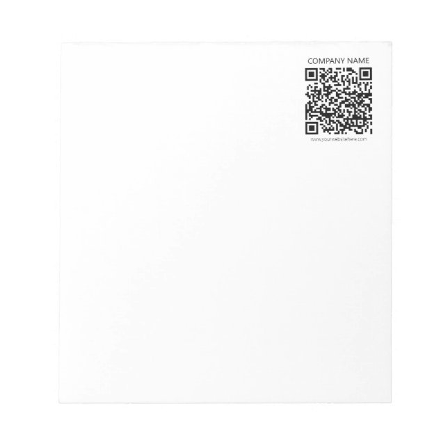 Bloc-note Créez votre propre code QR | Noir et blanc (Devant)