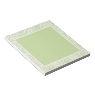 Bloc-note Crème et vert Damask Tear loin Notepads