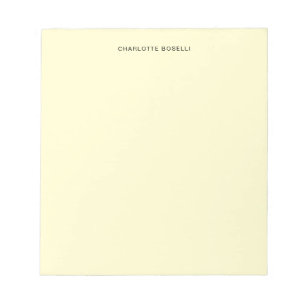 Bloc-note Crème professionnelle minimaliste classique
