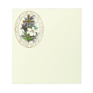 Bloc-note Croix de chrétien d'or