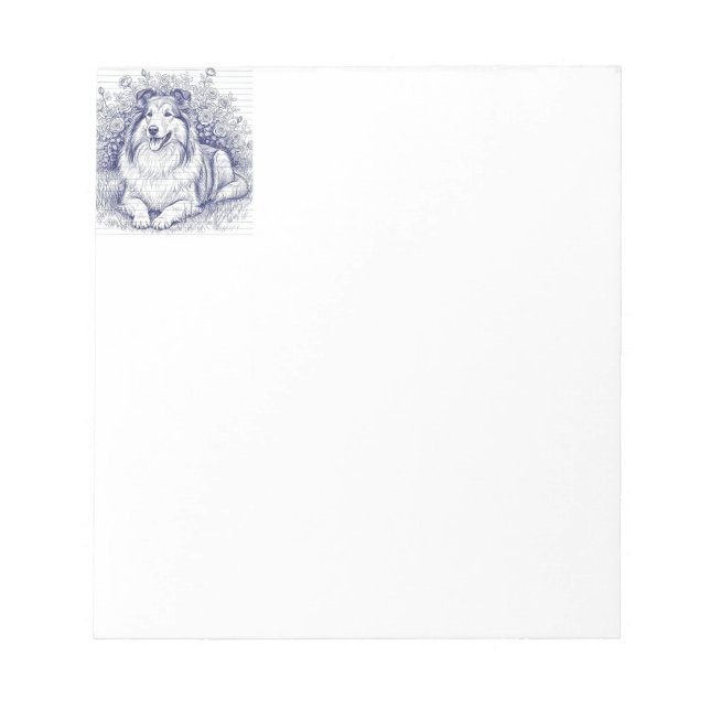 Bloc-note Croquis de Sheltie (Devant)