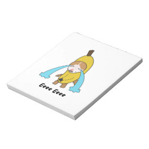 Bloc-note Cry Banana Sad Pleure Chat Mème Eee Eee Chemise