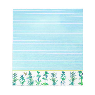 Bloc-note Cuisine Herbes Rosemary Thyme Bee Bleu Liné