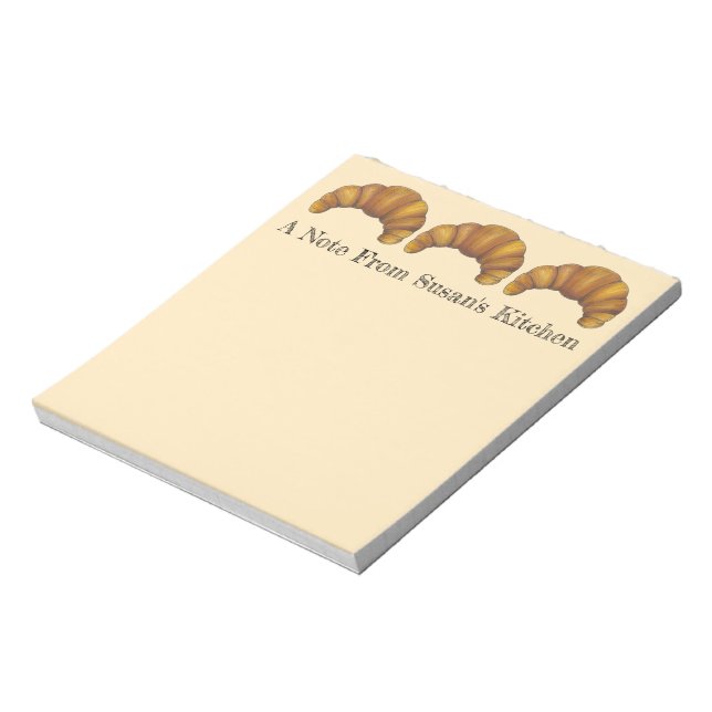 Bloc-note Cuisine Personnalisée De Croissant Baker Pâtisseri (Tourné)