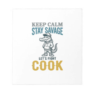 Bloc-note Cuisinier Sauvage Alligator Gravure Vintage Graphi