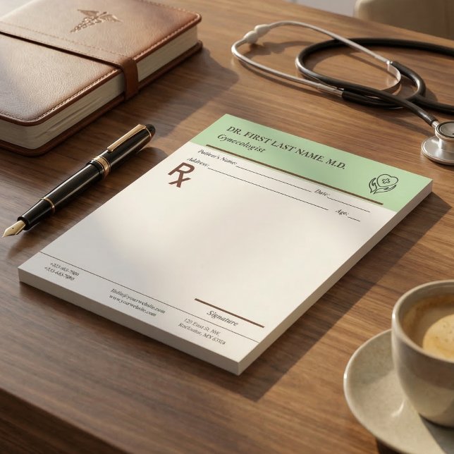 Bloc-note Custom Doctor Prescription Notepad Editable RX Pad (Custom Editable Doctor Prescription Notepad 5.5 x 6 Medical RX Pad with Personalized Text)