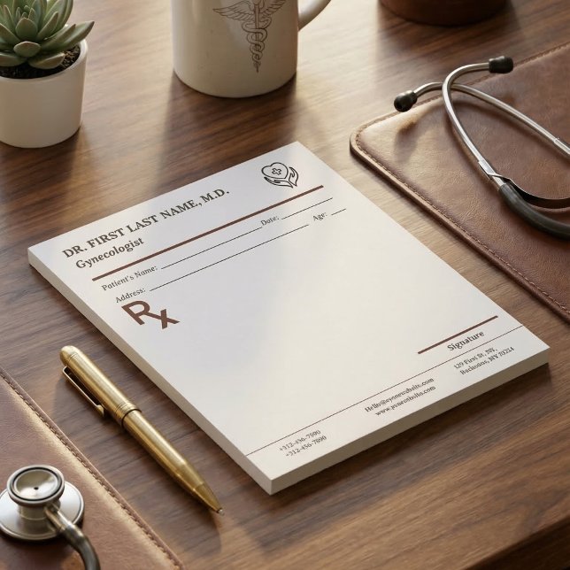 Bloc-note Custom Doctor Prescription Notepad Editable RX Pad (Custom Editable Doctor Prescription Notepad 5.5 x 6 Medical RX Pad with Personalized Text)