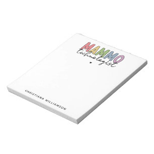 Bloc-note Custom Mammo Technologist Mammography Tech Gifts