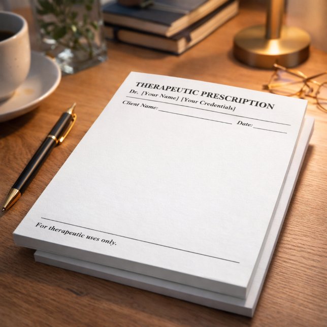 Bloc-note Custom Therapeutic Prescription Note Pad for Docto (Custom Therapeutic Prescription Note Pad for Mental Health Professionals and Doctors)