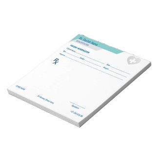 Bloc-note Customizable RX Pad for Doctors - Prescription Pad