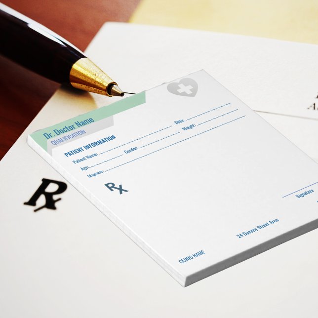 Bloc-note Customizable RX Pad for Doctors - Prescription Pad (Customizable RX Pad for Doctors - Prescription Pad Notepads)