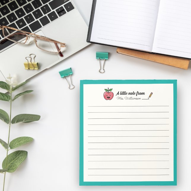 Bloc-note Cute Apple Pencil Teacher Appreciation Gift (Créateur téléchargé)