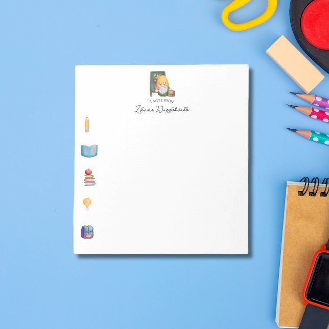 Bloc-note Cute Aquarelle Professeur Gnome (Créateur téléchargé)