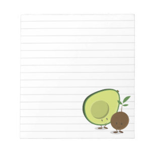 Bloc-note Cute Avocado Linked Food