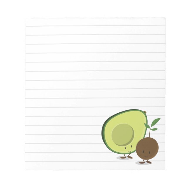 Bloc-note Cute Avocado Linked Food (Devant)