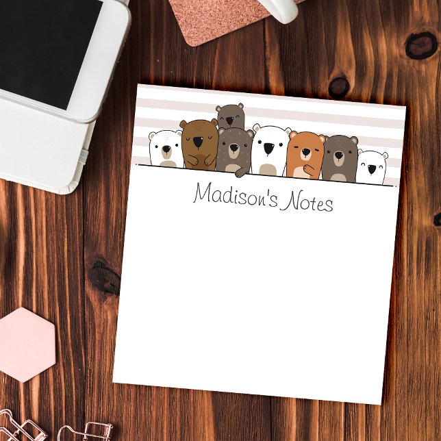 Bloc-note Cute Bears Personnalisé (Créateur téléchargé)
