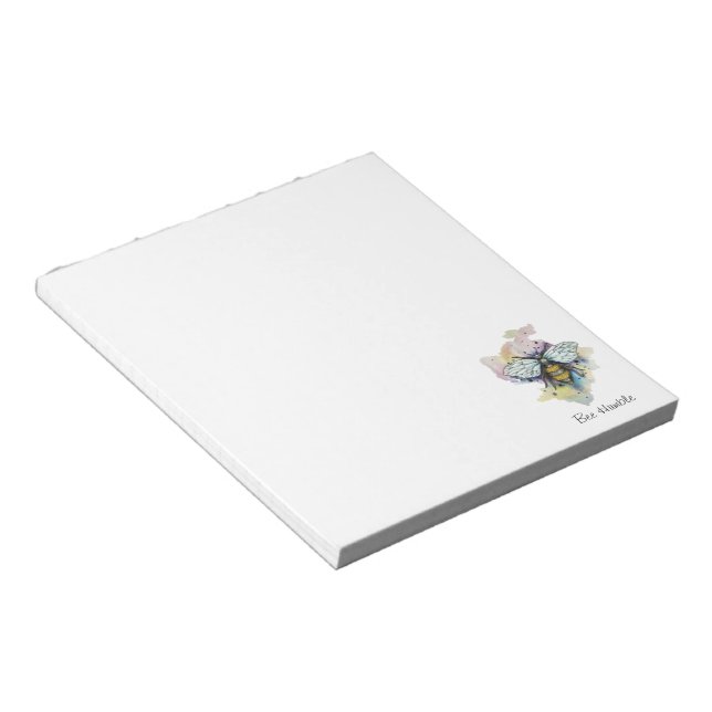 Bloc-note Cute Bee And Rainbow Wash (Incliné)