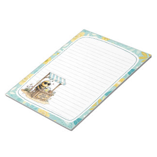 Bloc-note Cute Bee Lemonade Stand Full Page Lined Stationery