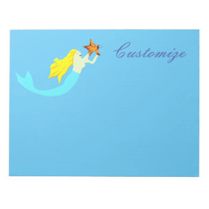 Bloc-note Cute Blonde Mermaids with Star Thunder_Cove