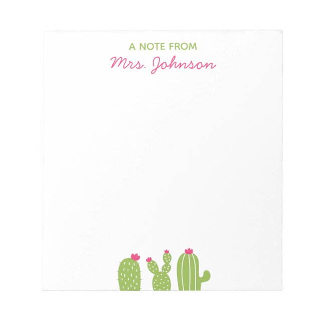 Bloc-note Cute Boho Succulents Fleurs roses Cadeau de l'ense (Devant)