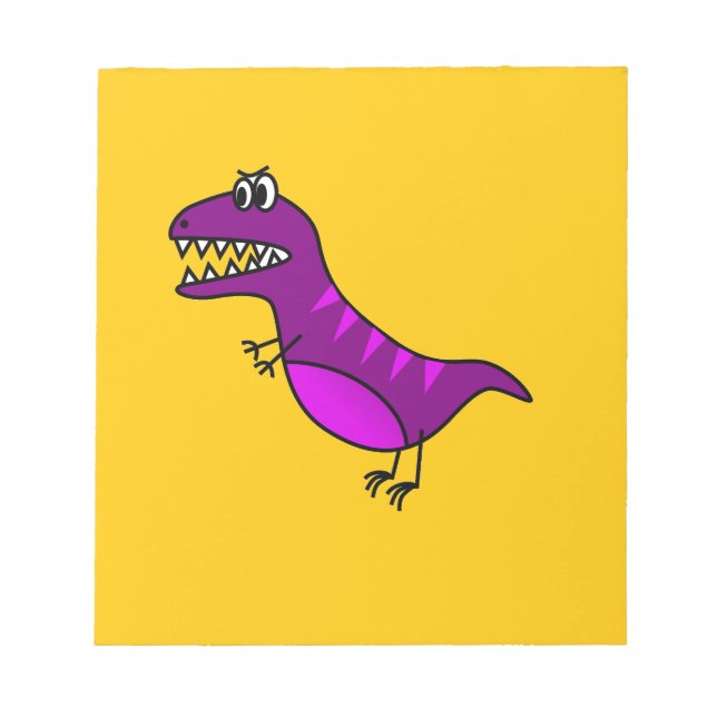 Bloc-note Cute cartoon angry purple dinosaure (Devant)
