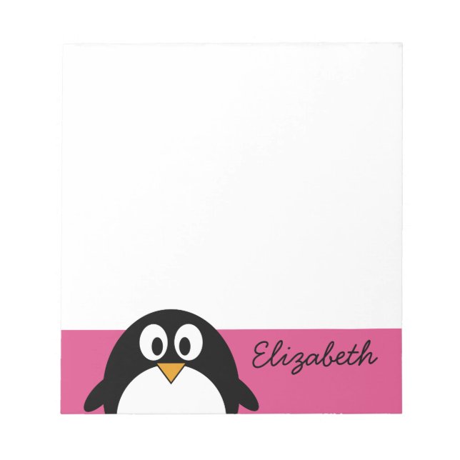 Bloc-note cute cartoon penguin witk background (Devant)