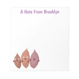 Bloc-note Cute chantant des patates douces caricaturales lég