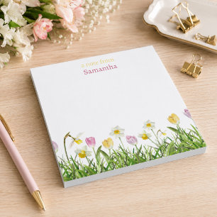 Bloc-note Cute Colorful Pink Yellow Wildflower Floral