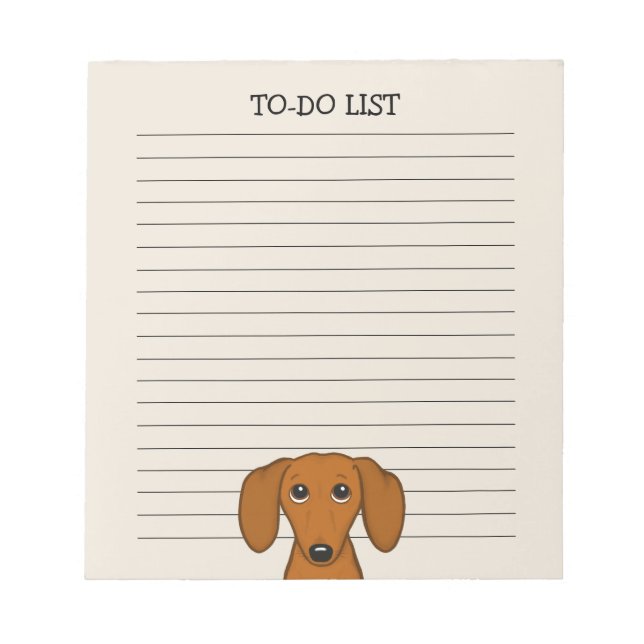 Bloc-note Cute Dachshund Wiener Chien Weiner Amoureux des ch (Devant)