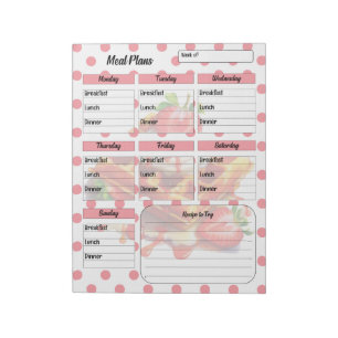 Bloc-note Cute Daily Strawberry Traitements Planificateur de
